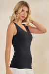 Reversible Neckline Seamless Tank with Built-in Bra