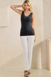 Reversible Neckline Seamless Tank with Built-in Bra