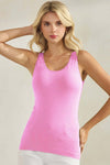 Reversible Neckline Seamless Tank with Built-in Bra