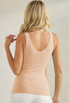 Reversible Neckline Seamless Tank with Built-in Bra