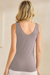 Reversible Neckline Seamless Tank with Built-in Bra