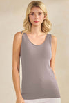 Reversible Neckline Seamless Tank with Built-in Bra