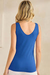 Reversible Neckline Seamless Tank with Built-in Bra