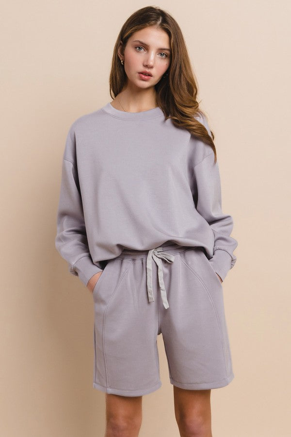 Sweatshirt and Shorts Set