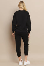 Sweatshirt and Cropped Joggers Set