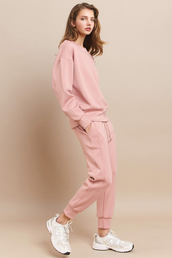 Sweatshirt and Cropped Joggers Set