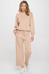 Sweatshirt and Straight Leg Pants Set