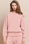 Blush Women’s Ultra Soft Scuba Crew Neck Long Sleeve Sweater Top