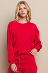 Crimson Women’s Ultra Soft Scuba Crew Neck Long Sleeve Sweater Top