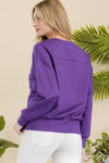 Purple Women’s Ultra Soft Scuba Crew Neck Long Sleeve Sweater Top