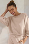Women's Solid Cropped Scuba Sweatshirt