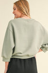 Women's Solid Cropped Scuba Sweatshirt
