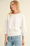 Women's Solid Cropped Scuba Sweatshirt