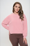 Women's Plus Size Crewneck Corduroy Sweatshirt (XL only)
