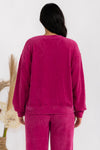 Women's Plus Size Crewneck Corduroy Sweatshirt (XL only)
