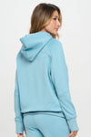 Women's Plus Size Half-Zip Scuba Hoodie with Thumb Hole