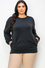 Plus Size Women's Ultra Soft Oversized Crewneck Top