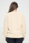 Plus Size Women's Comfort Drape Oversized Crewneck Top