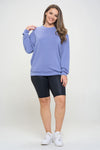 Plus Size Women's Comfort Drape Oversized Crewneck Top