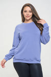 Plus Size Women's Comfort Drape Oversized Crewneck Top