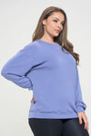 Plus Size Women's Comfort Drape Oversized Crewneck Top