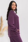 Plus Size Women's Comfort Drape Oversized Crewneck Top