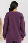Plus Size Women's Comfort Drape Oversized Crewneck Top