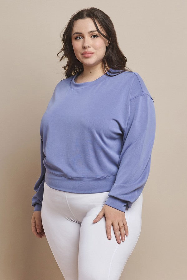 Plus Size Sofie Soft Cropped Crew Top