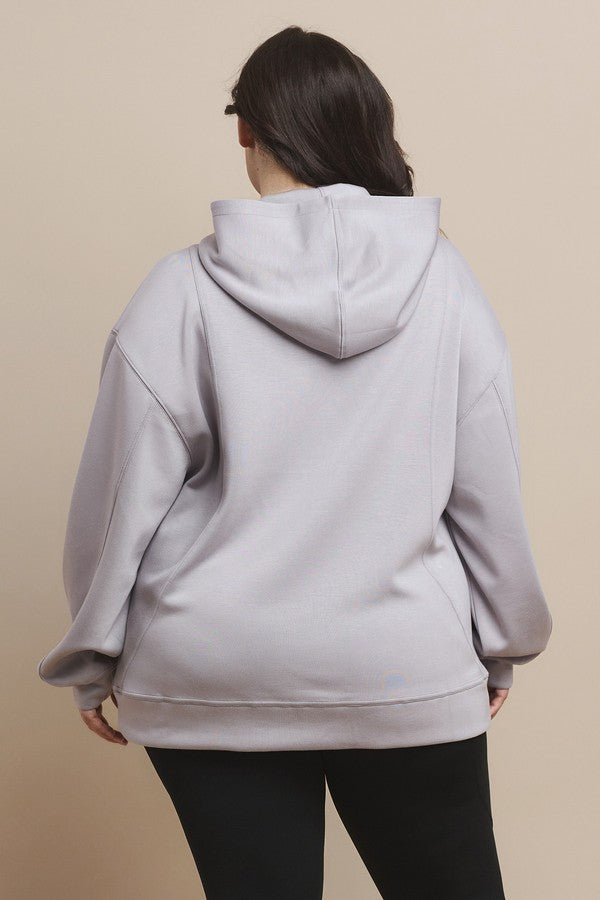 Plus Size Oversized Scuba Hoodie