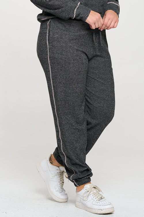 Black Ultra Soft Joggers with Drawstring and Cinched Cuffs