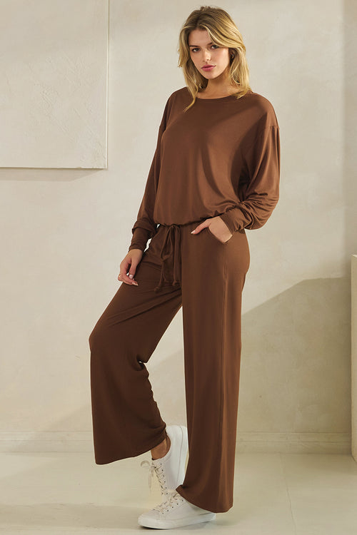 Effortless Chic Tie Hem Top & Pants Set