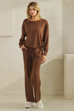Effortless Chic Tie Hem Top & Pants Set