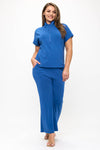 Plus Size Women’s Comfort Drape Half Zip Set