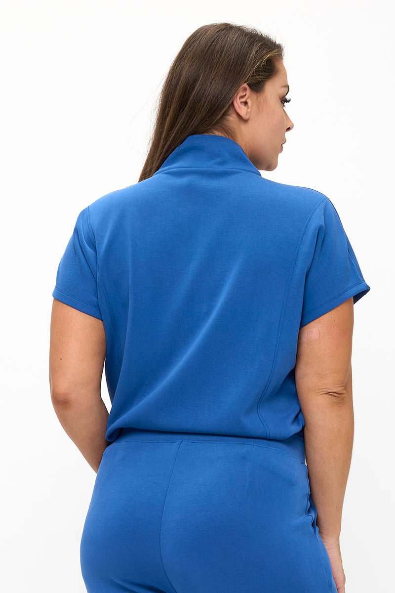 Plus Size Comfort Drape Half Zip Top