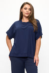 Plus Size Women’s Effortless Chic Relaxed Drape Top