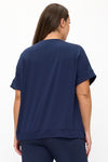 Plus Size Women’s Effortless Chic Relaxed Drape Top