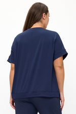 Plus Size Women’s Effortless Chic Relaxed Drape Top
