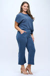 Plus Size Women's Textured Lounge Corduroy Set
