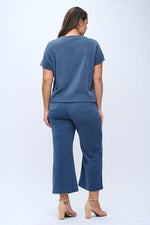 Plus Size Women's Textured Lounge Corduroy Set