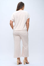 Plus Size Women's Textured Lounge Corduroy Set