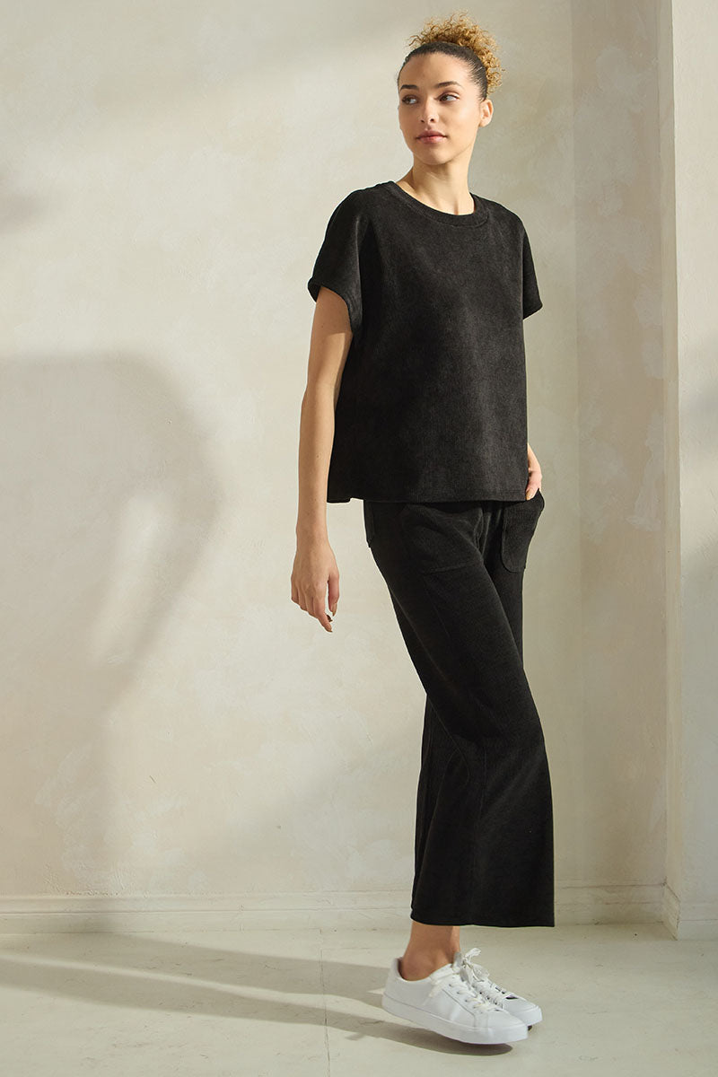 Plus Size Women's Textured Lounge Corduroy Set