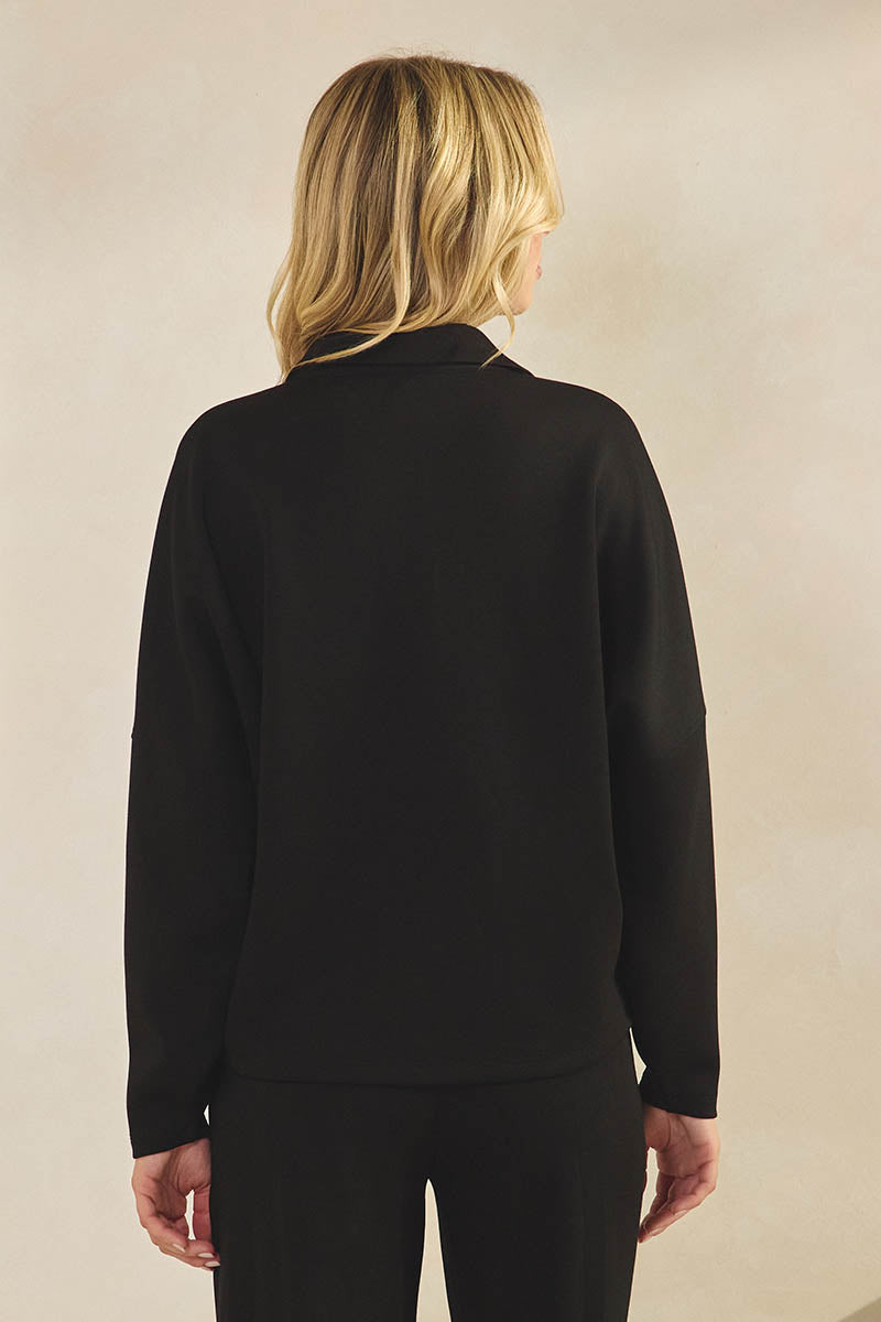 Plus Size Comfort Drape Collared V Neck Top