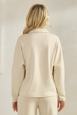 Plus Size Comfort Drape Collared V Neck Top