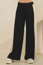 Comfort Drape Two Tone Wide Leg Pants