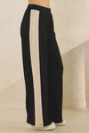 Comfort Drape Two Tone Wide Leg Pants
