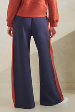 Comfort Drape Two Tone Wide Leg Pants