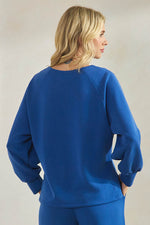 Plus Size Comfort Drape Raglan Split V Top