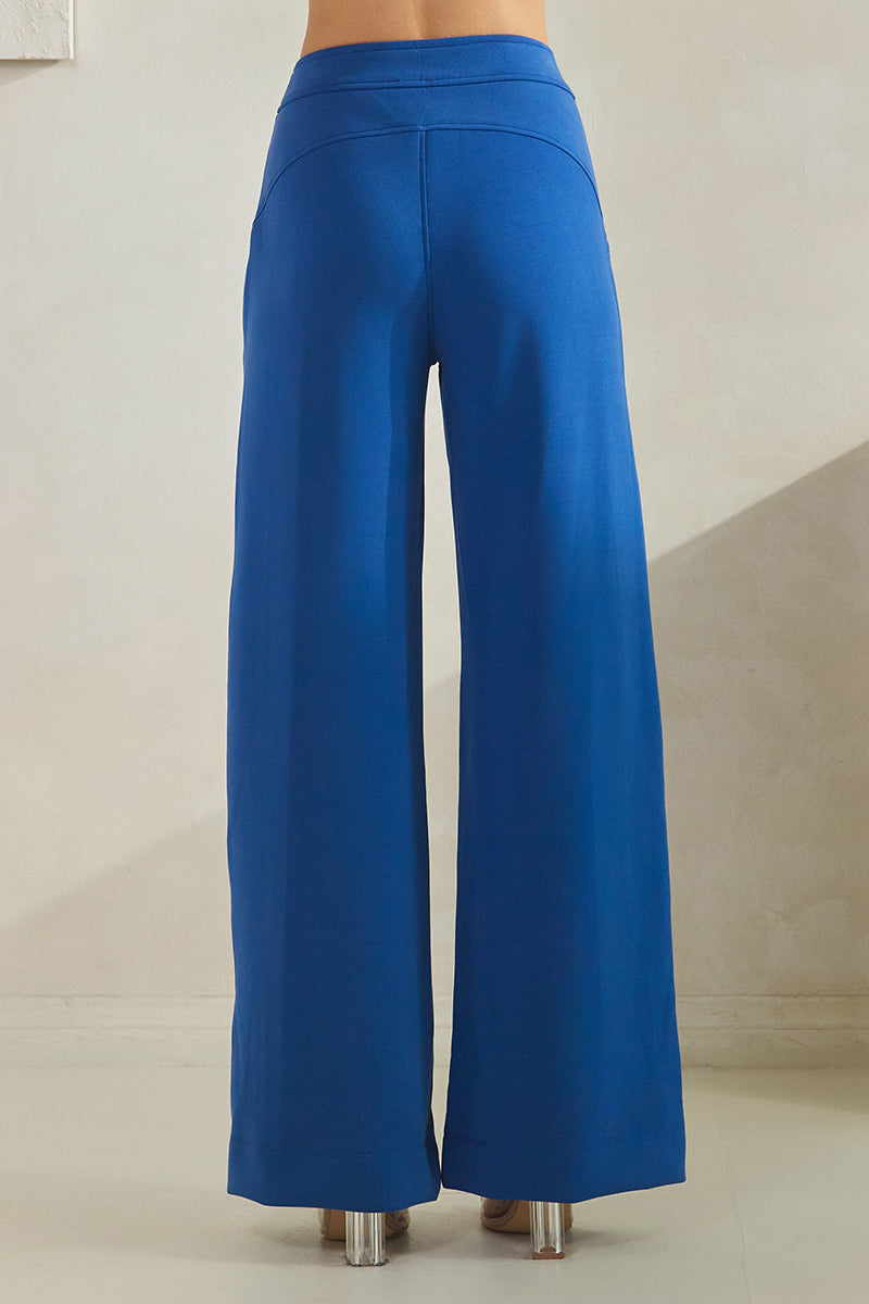 High Waist Wide Leg Pants with Side Seams