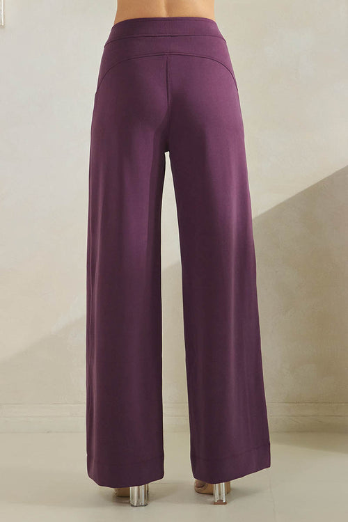 High Waist Wide Leg Pants with Side Seams