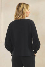 Plus Size Comfort Drape Raglan Split V Top